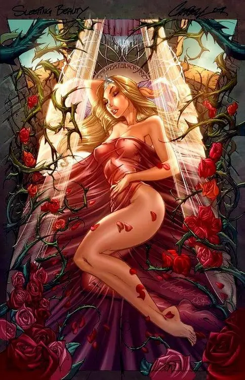 la bella durmiente. princesas disney j. scott campbell