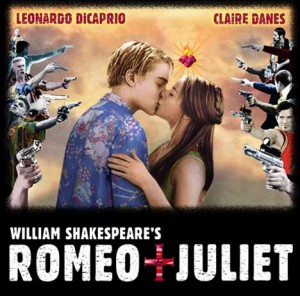 cartel de 'romeo y julieta' con dicaprio y danes