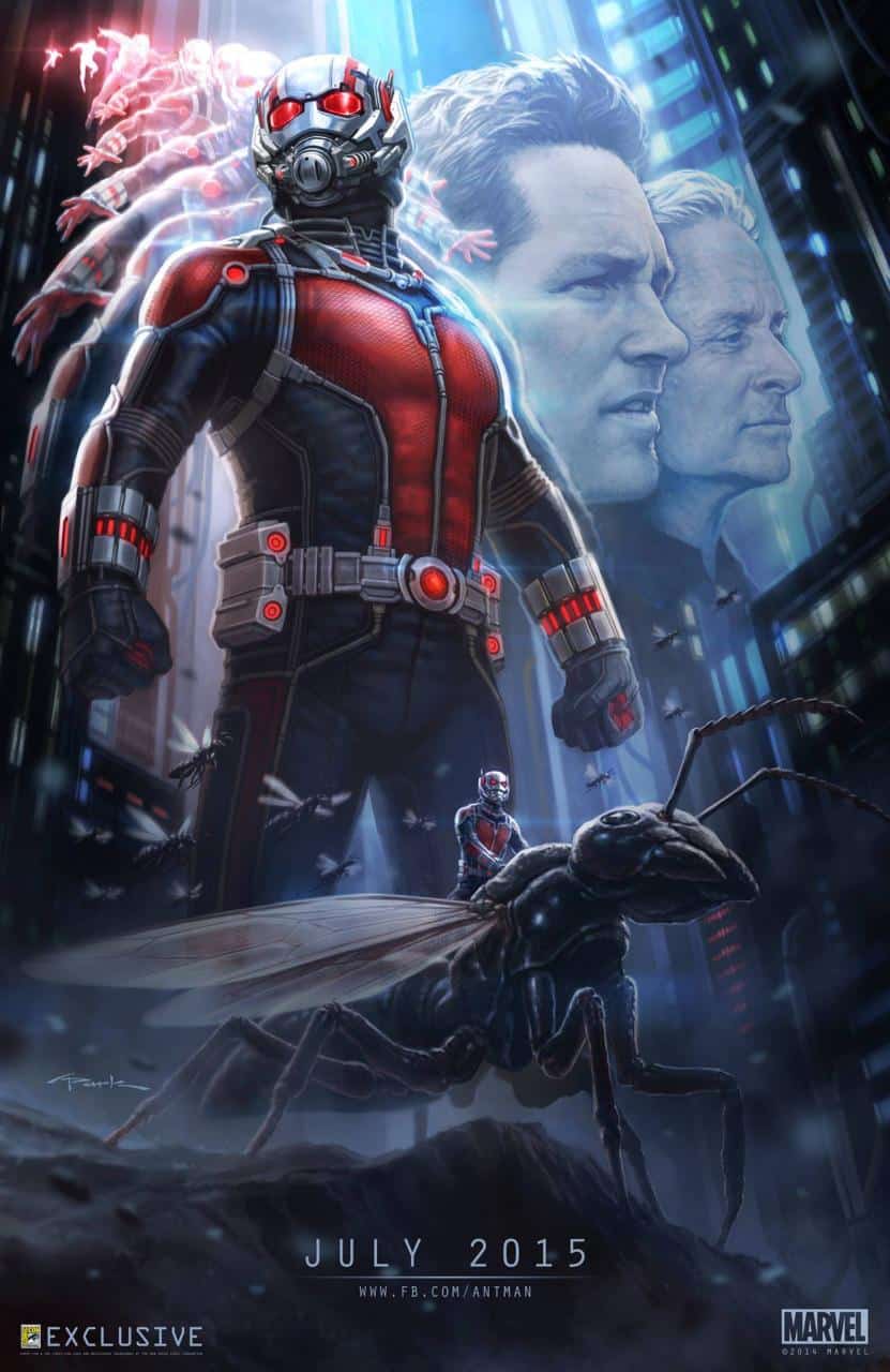 póster de la san diego comic con de marvel: ant-man