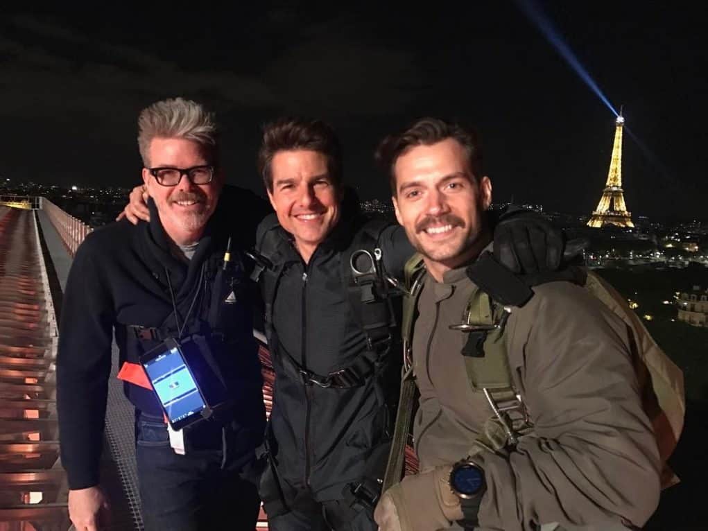 henry cavill y tom cruise en el rodaje de 'misión imposible 6'