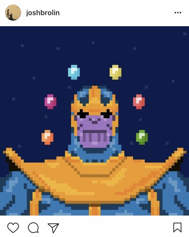 Thanos en Vengadores: Infinity War avisa de su llegada en Instagram
