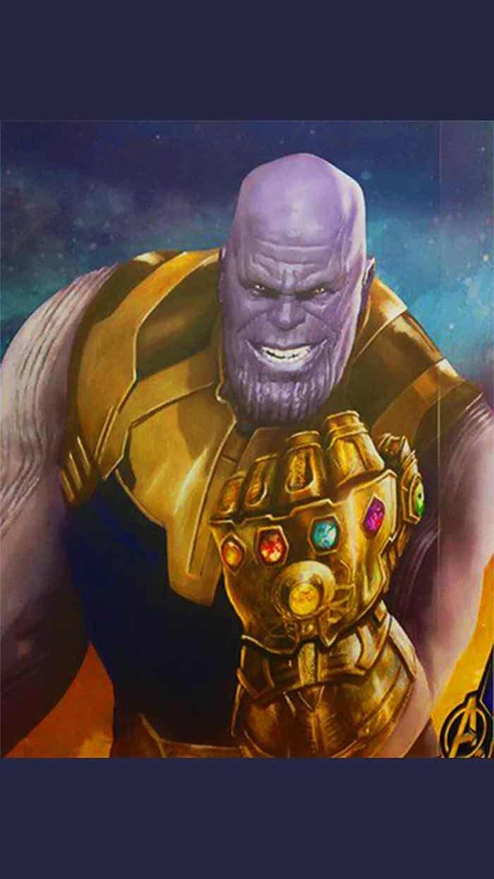 arte promocional de thanos en vengadores 4