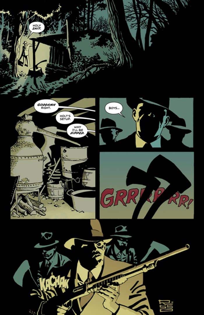 viñetas del cómic moonshine de brian azzarello y eduardo risso