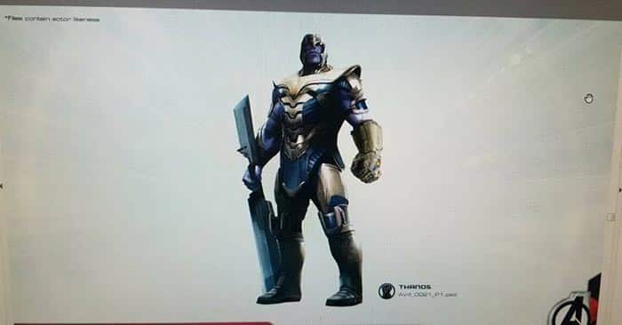 arte conceptual de vengadores 4 (2019) con thanos