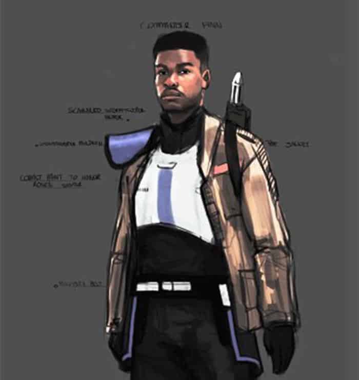 concept art de finn en star wars 9