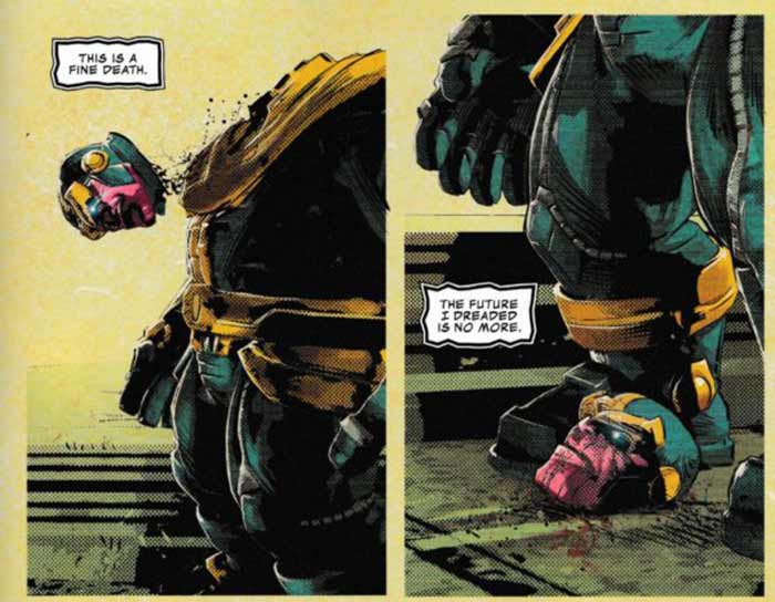 La muerte de Thanos en Infinity Wars Prime (Marvel Comics)