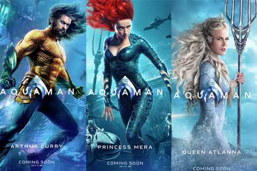 aquaman: 7 espectaculares pósters de los protagonistas