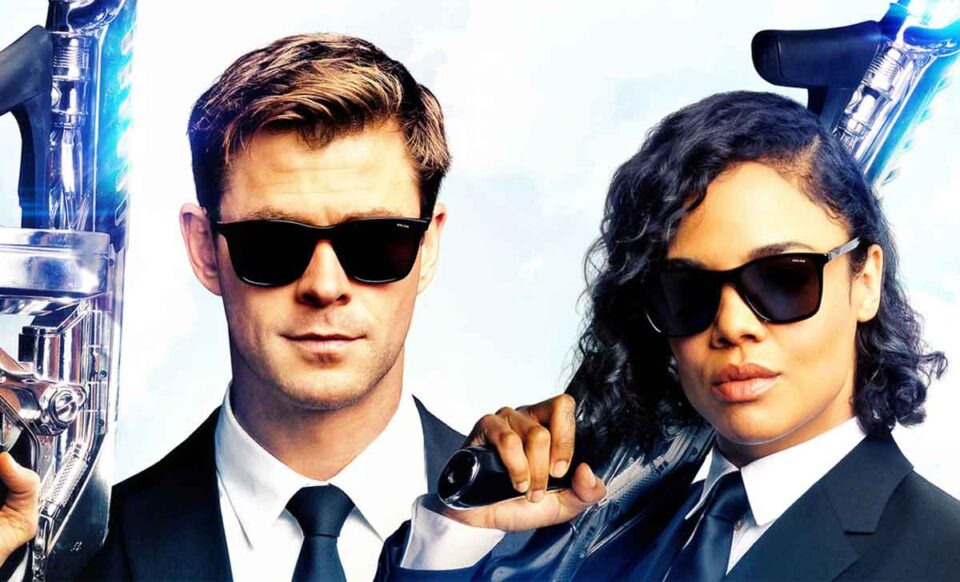 chris hemsworth junto a tessa thompson en mib international