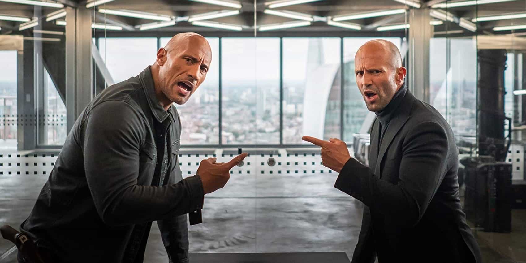 dwayne johnson and jason statham in hobbs and shaw