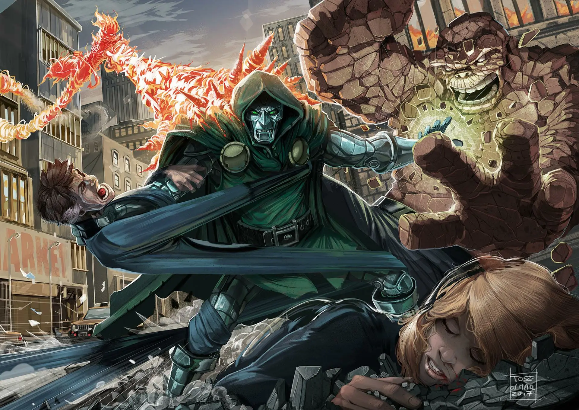 doctor doom vs los cuatro fantásticos