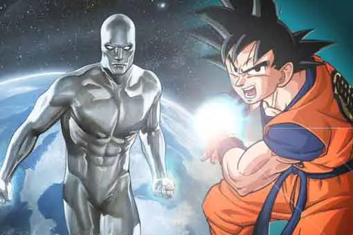 silver surfer le roba a goku el ataque más poderosos de dragon ball z