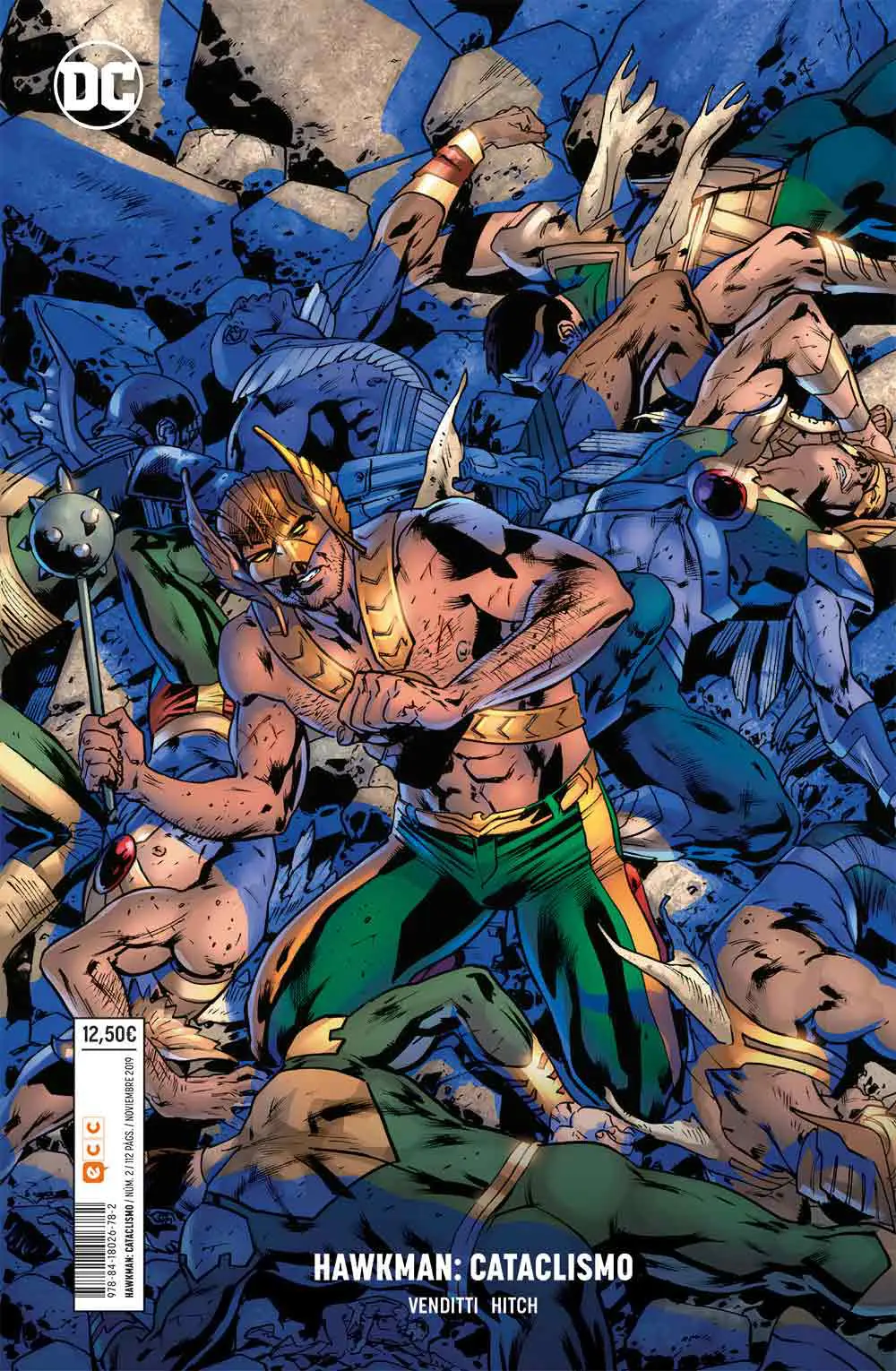 portada hawkman. cataclismo