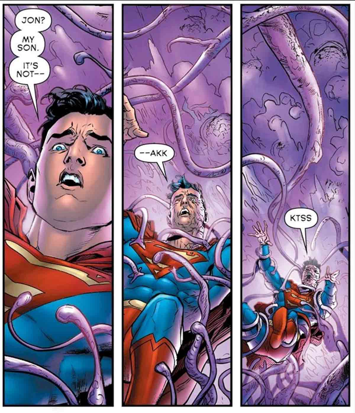 superman ha sido brutalmente asesinado por su propio hijo