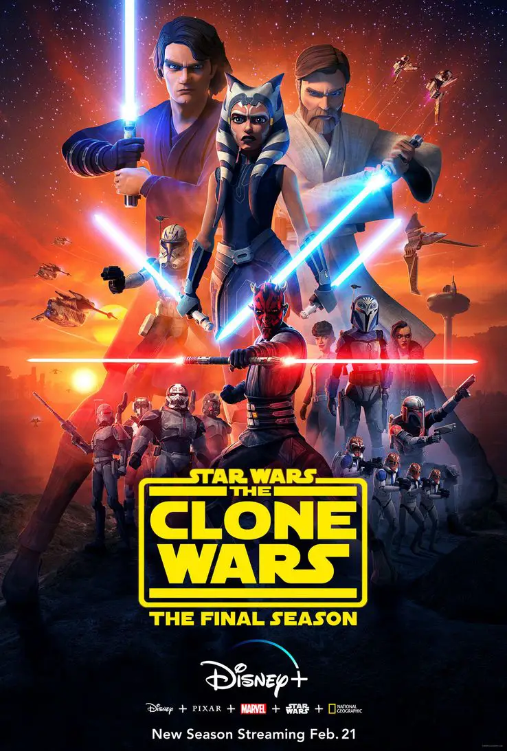 ahsoka tano la gran protagonista del póster de la temporada final de star wars: the clone wars