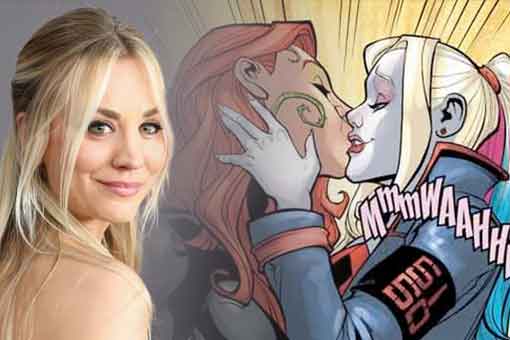 kaley cuoco habla sobre el romance entre harley quinn y poison ivy