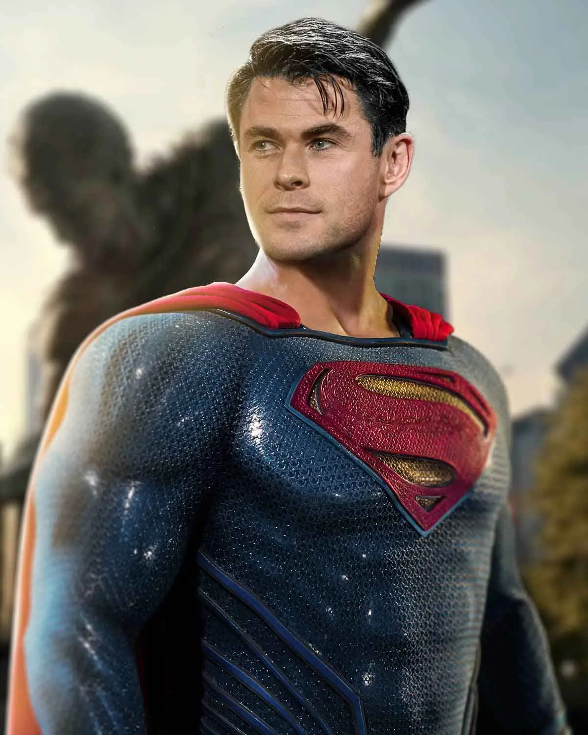 espectacular fan art de chris hemsworth como superman