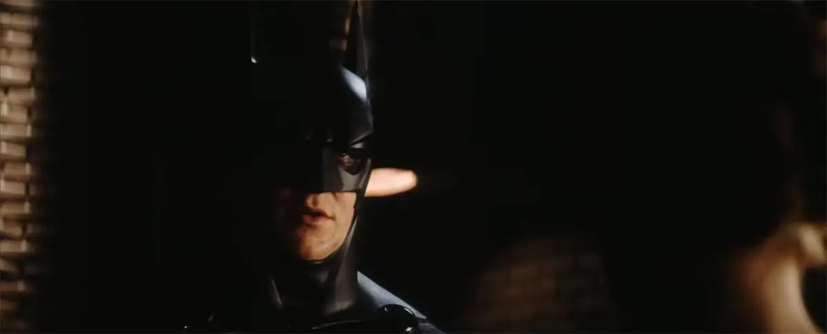 test de cámara de christian bale con el traje de batman de val kilmer