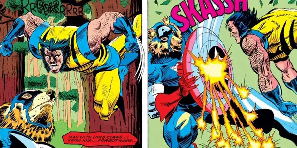 capitán américa se transformó en hombre lobo y se enfrentó a wolverine