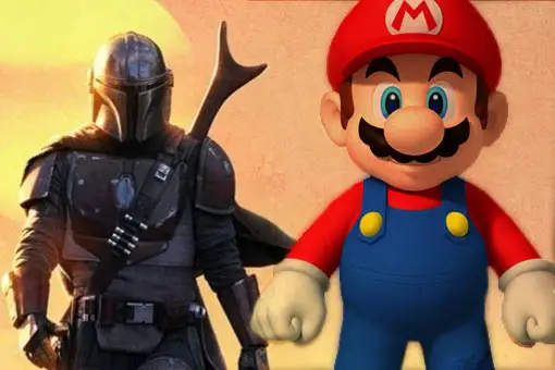 the mandalorian divertido fan art de el mandaloriano estilo super mario bros