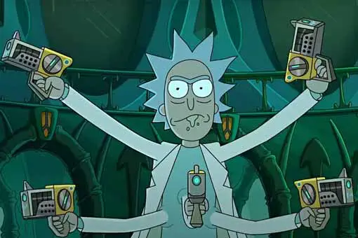 rick y morty temporada 4 se burla de star wars, alien y batman