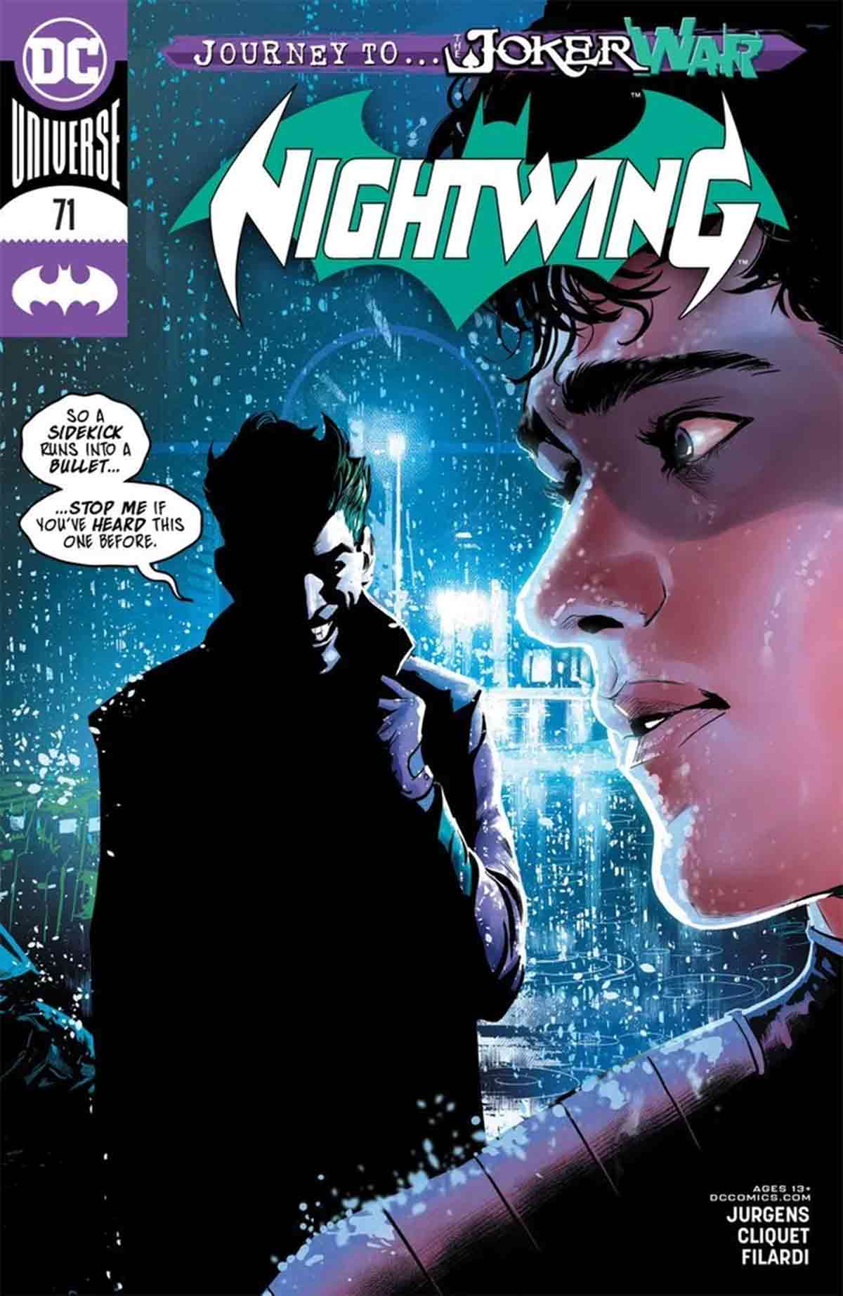 joker amenaza a nightwing con una referencia a batman: la broma asesina