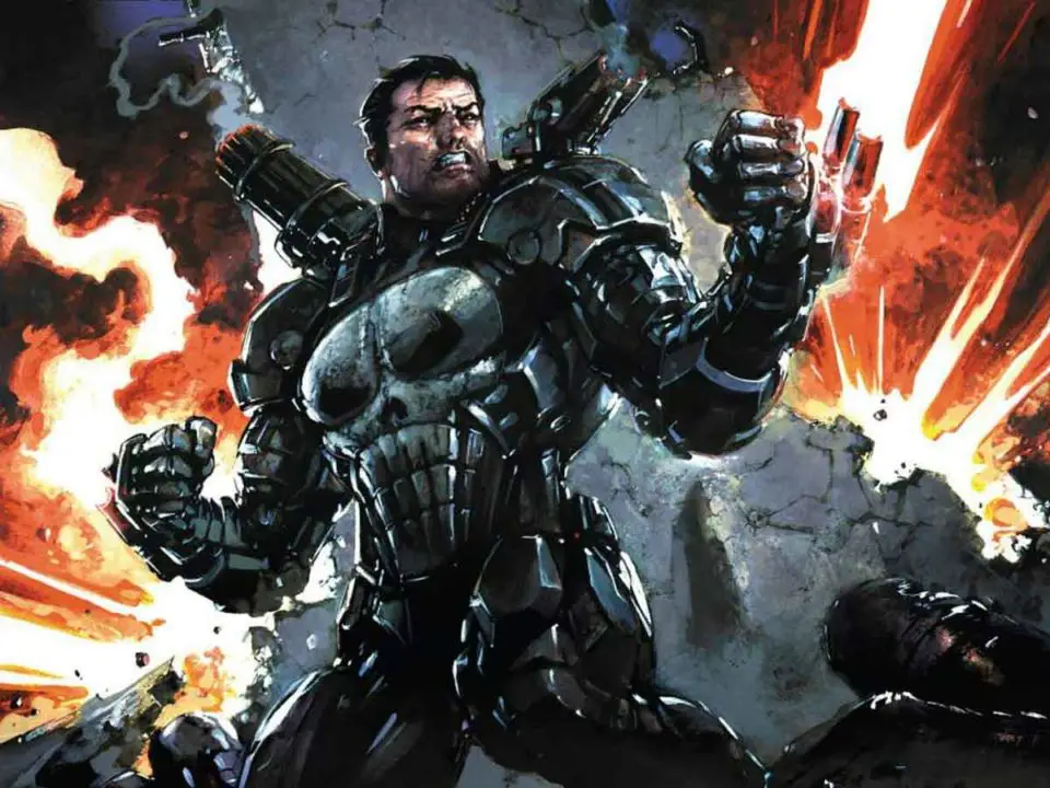 punisher convirtió una armadura de iron man en un arma de destrucción