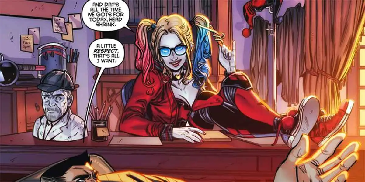 harley quinn está poniendo a los villanos de dc comics en terapia