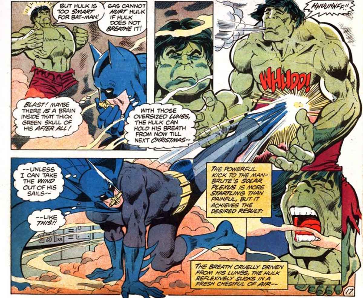 batman vence a hulk de la manera más loca posible