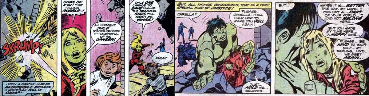 la verdadera historia de amor de hulk se arruinó por un error de marvel