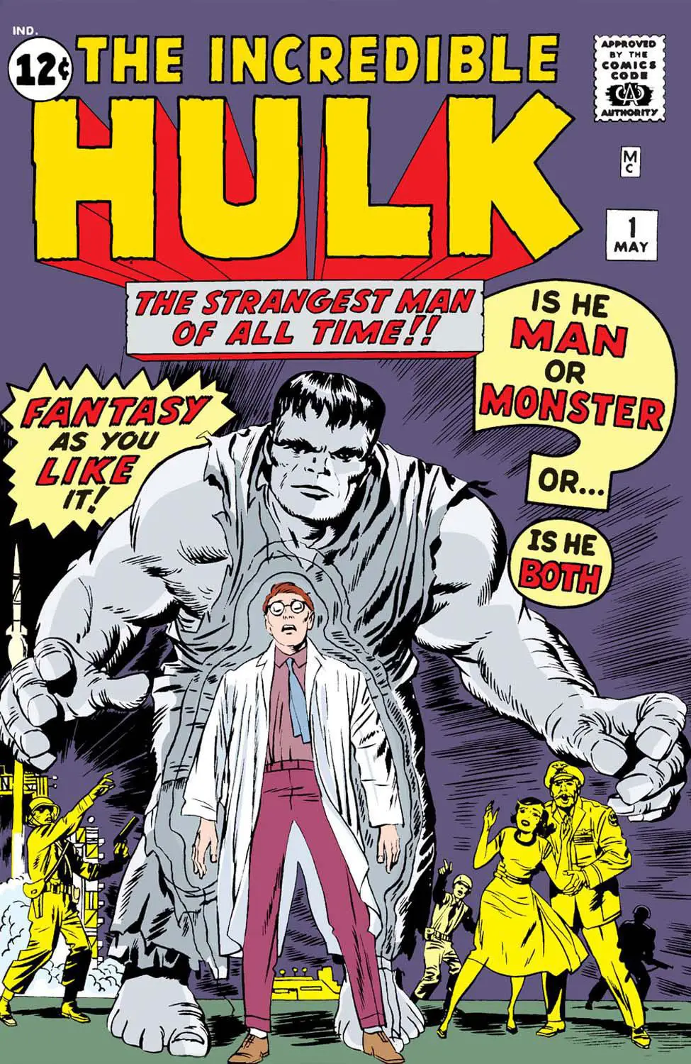 portada el increible hulk 1 de 1962