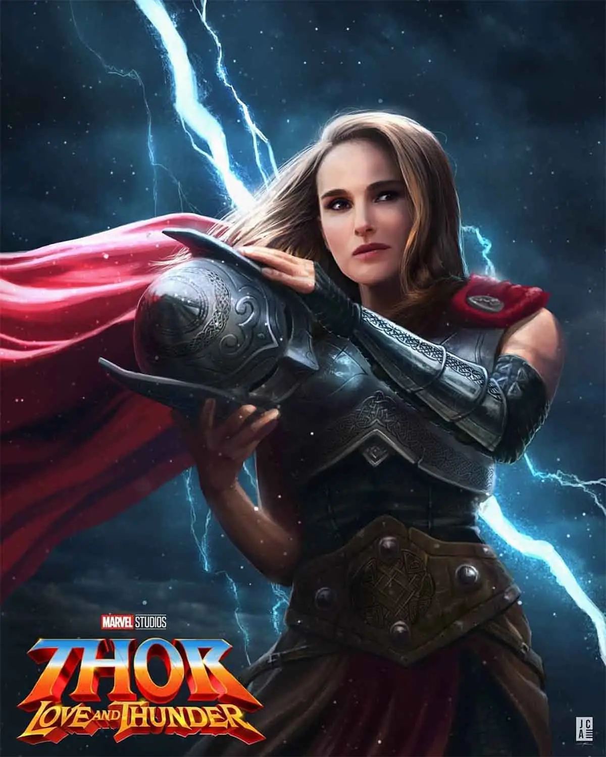 espectacular fan art de natalie portman como la nueva thor de marvel