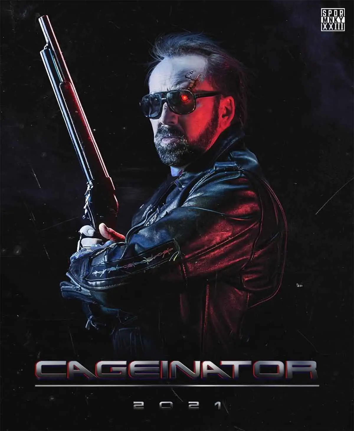 espectacular fan art de nicolas cage como terminator