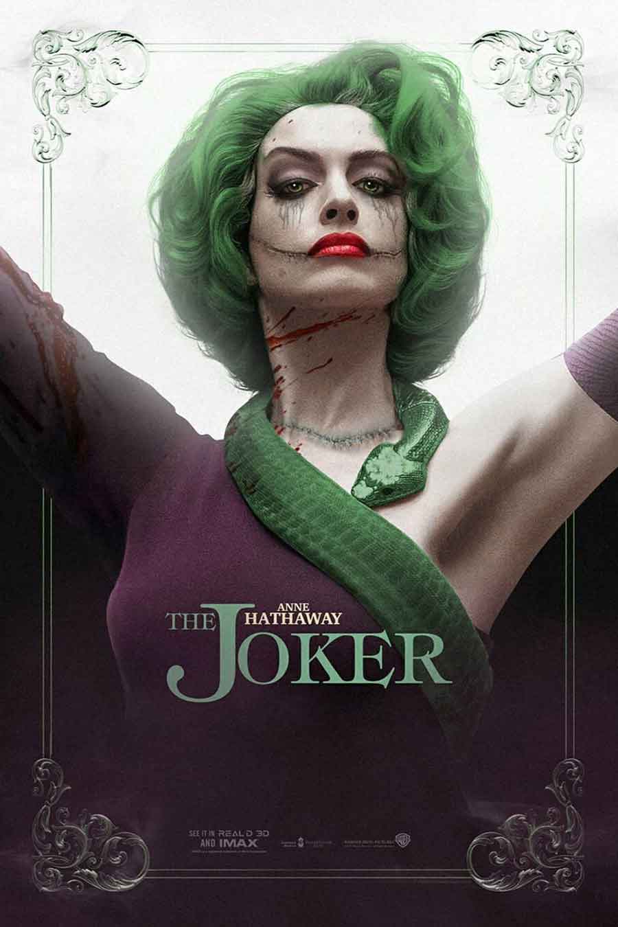 así se vería anne hathaway como el joker