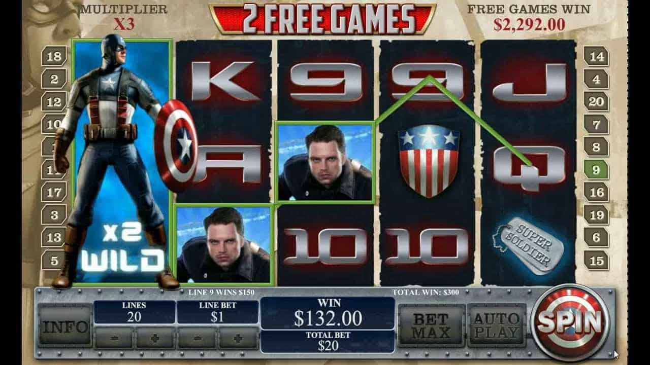 marvel captain america slots