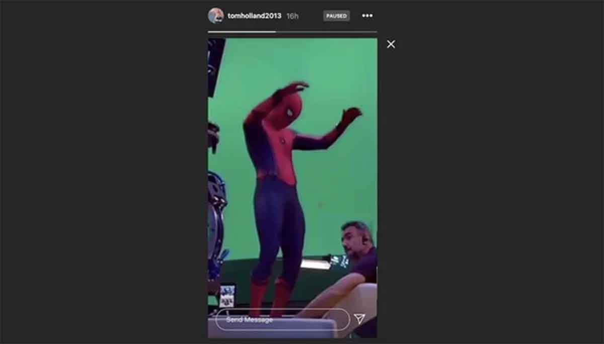 tom holland comparte la primera imagen de spider-man 3