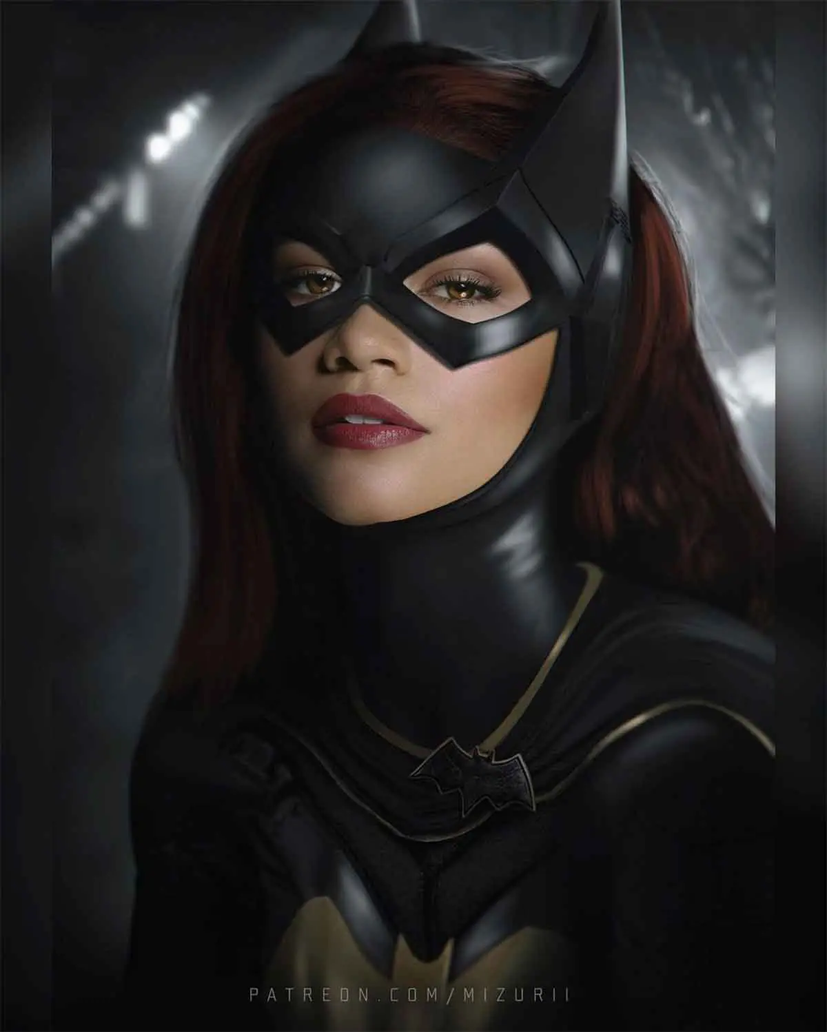 espectacular fan art de zendaya como batgirl