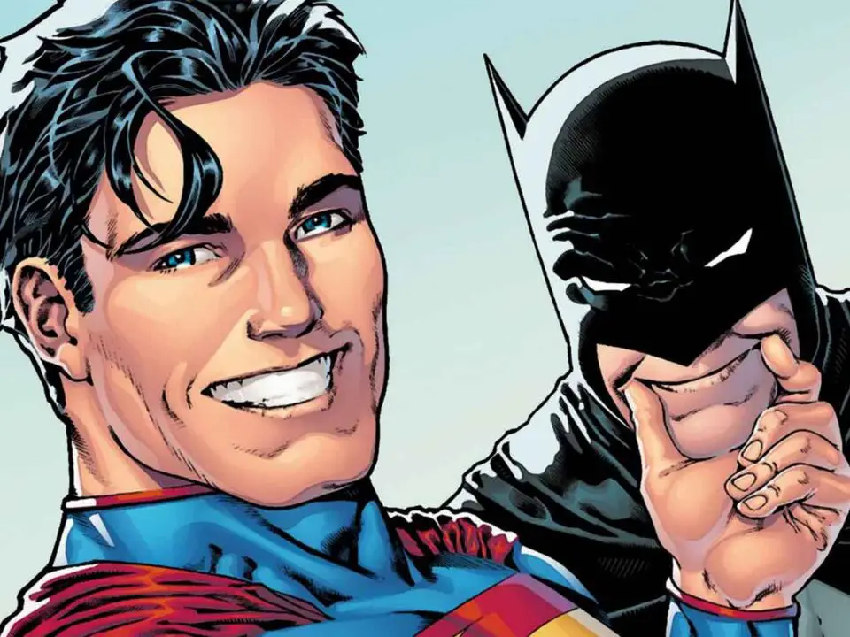 superman demuestra que sabe hacer reír a batman