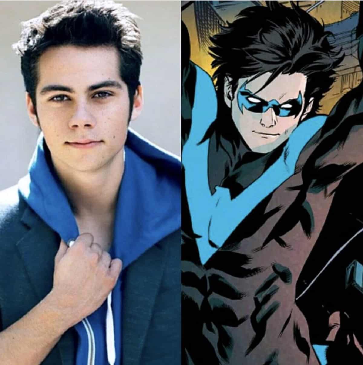 dylan o'brien como nightwing en batgirl