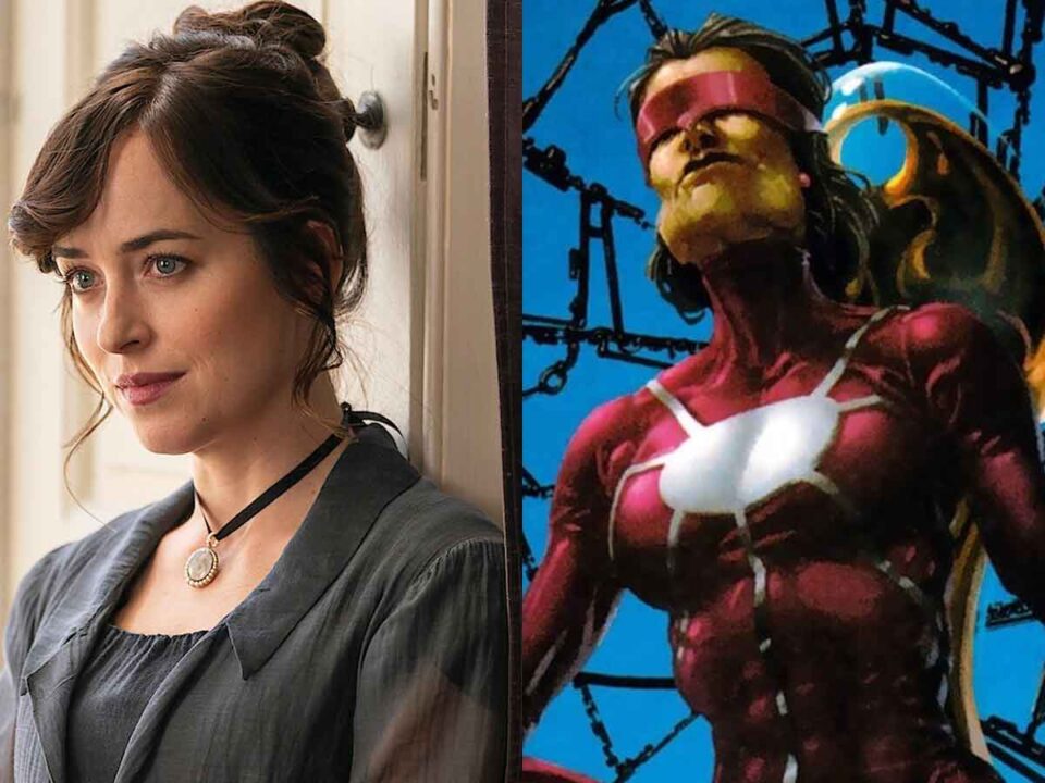 dakota johnson es cassandra webb en madame web (2023)