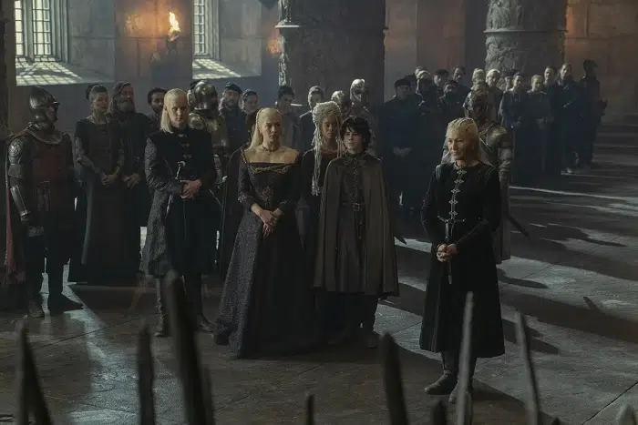 la familia de rhaenyra y daemon en la casa del dragón