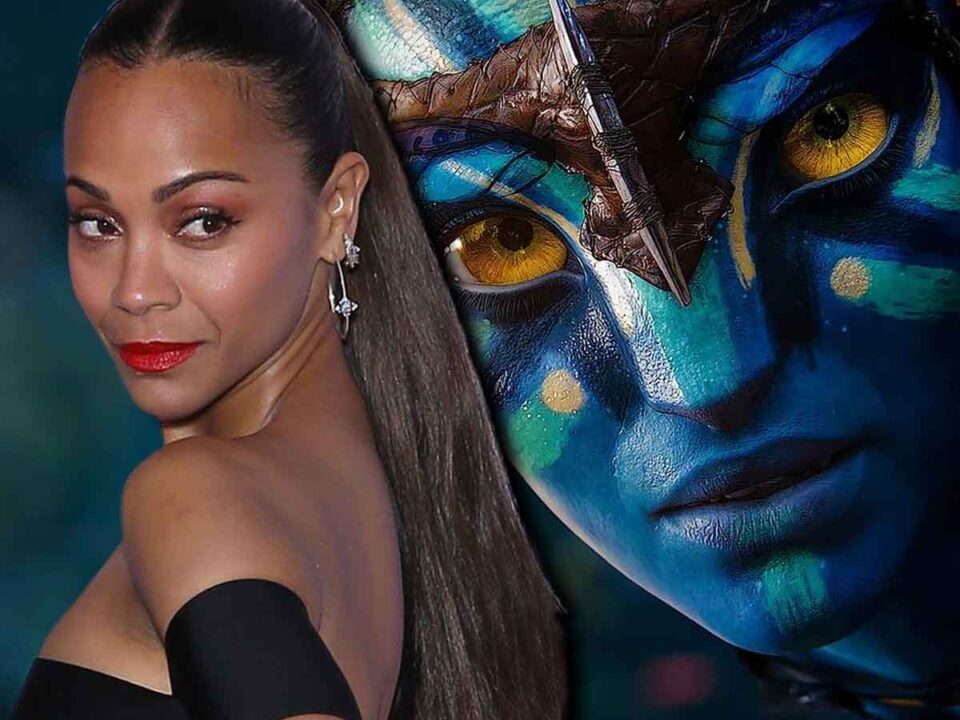 zoe saldana es neytiri en avatar: el sentido del agua