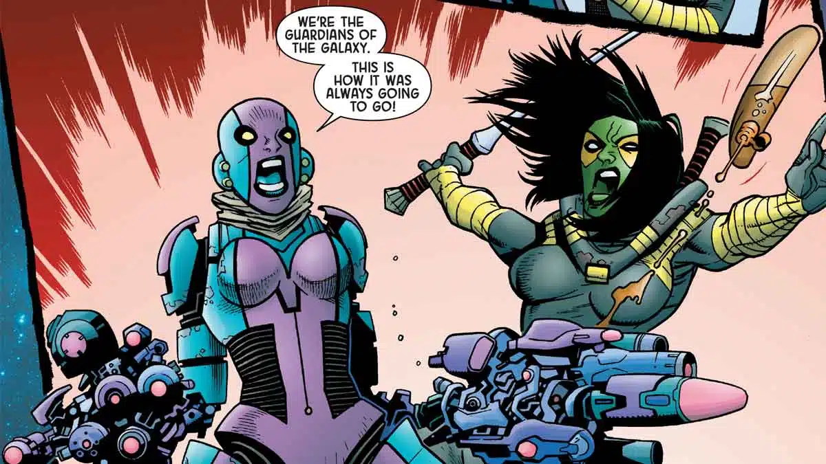 Nebula y Gamora de Marvel Comics