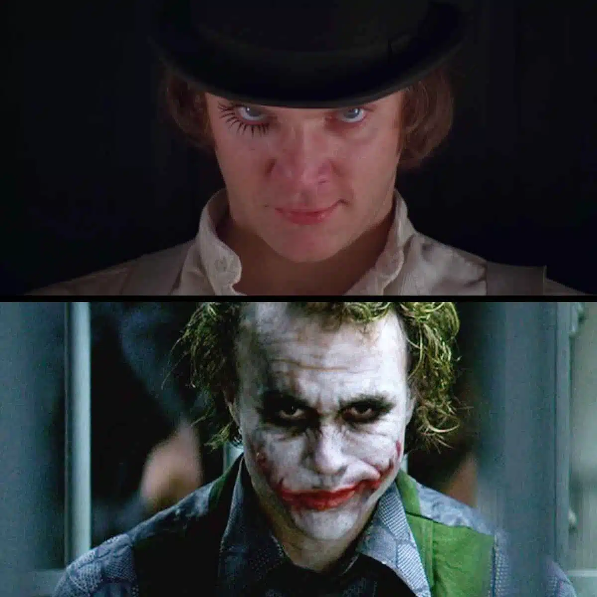 alex de la naranja mecánica y el joker de el caballero oscuro - christopher nolan ha copiado a stanley kubrick