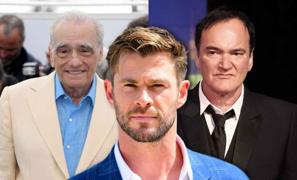 chris hemsworth, martin scorsese y quentin tarantino