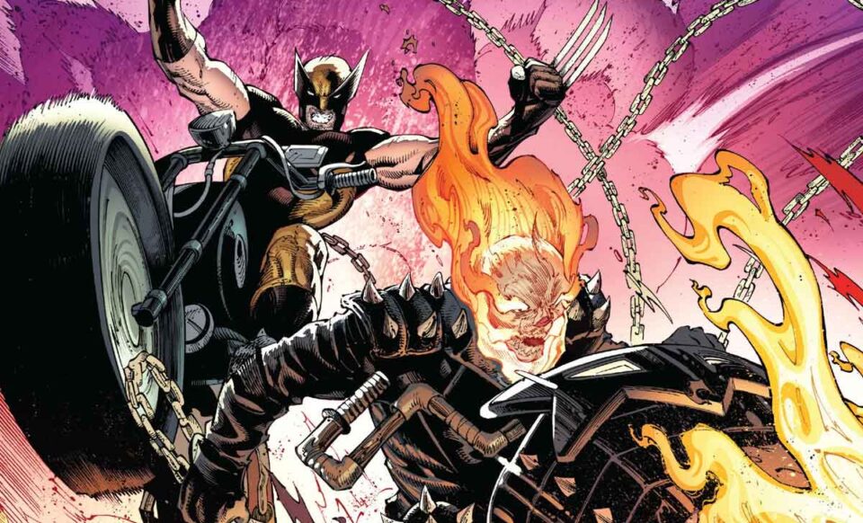 wolverine y ghost rider en marvel