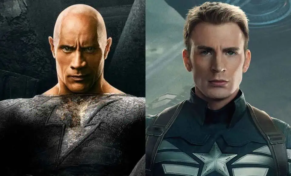 dwayne johnson y chris evans