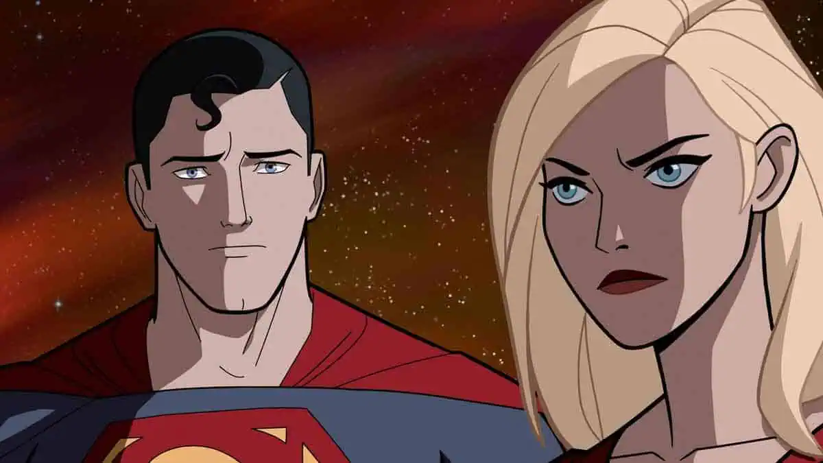 Superman y Kara en La liga de la justicia: crisis en tierras infinitas parte 2