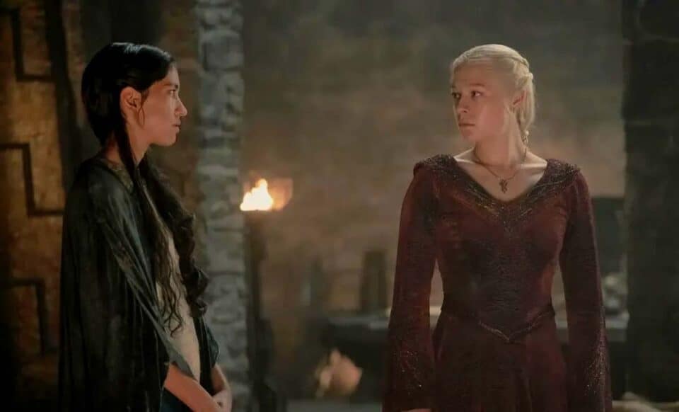 ¡sorpresa total! el momento más inesperado de rhaenyra y mysaria en house of the dragon