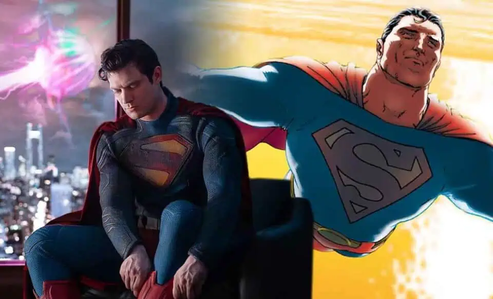 película Superman (2025) volando