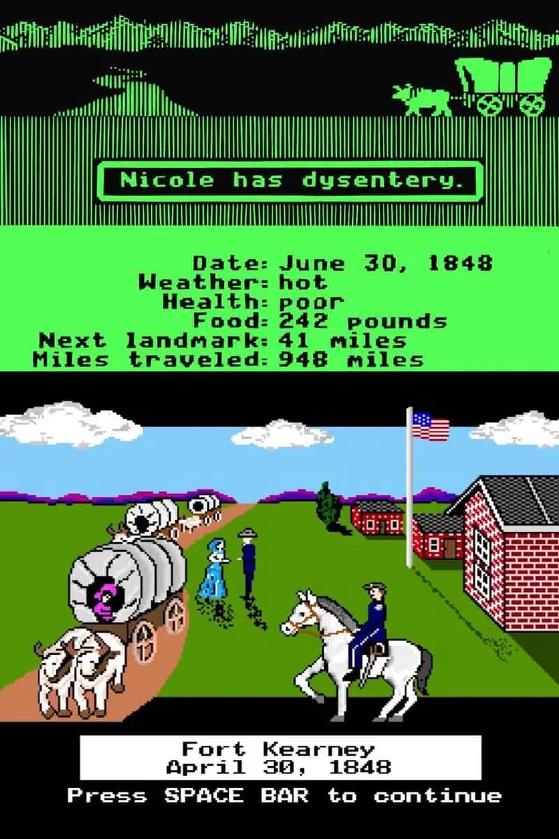 videojeugo western oregon trail game